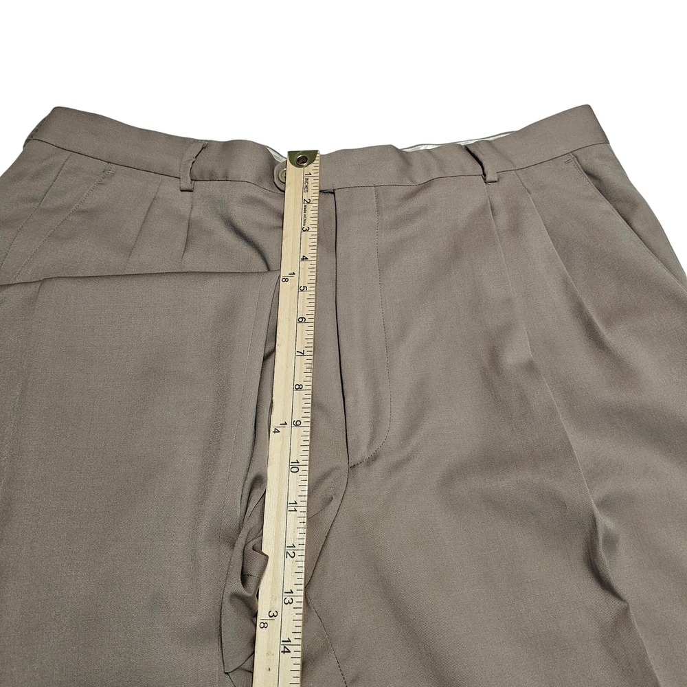 Metropolitan View Bloomingdales Mens 38x27 Wool Pleated Cuffed Dress Pants Italy - Picture 12 of 12